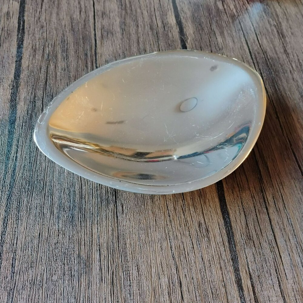 Nambe Uliveto Dipping Bowl 549, Silver Metal Dish, Signed 2006 Collectible 7"